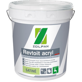 Peinture satinée de rénovation des toitures - Revtoit Acryl