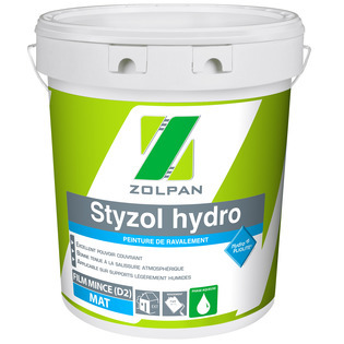 Peinture hydropliolite mate de ravalement : Styzol Hydro - Zolpan