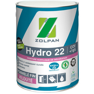Peinture velours Ecolabel finition soignée : Hydro 22 - ZOLPAN